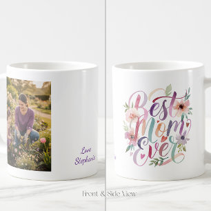 Personalisiertes Beste Mama überhaupt Floraler Gar Kaffeetasse