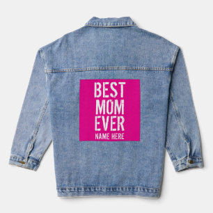 PERSONALISIERTES BESTE MUTTER ÜBERHAUPT MUTTERTAGS JEANSJACKE