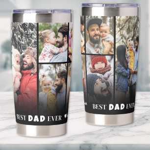 Personalisiertes Beste Papa Foto-Collage Vater Thermobecher