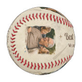 Personalisiertes Bester Opa Aller Zeiten 2 Foto-Ge Baseball (Vorderseite Links)