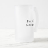 Personalisiertes 'Bester Opa ever' Monogramm Mattglas Bierglas (VorderseiteRechts)