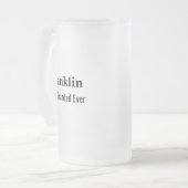 Personalisiertes 'Bester Opa ever' Monogramm Mattglas Bierglas (Vorderseite Links)