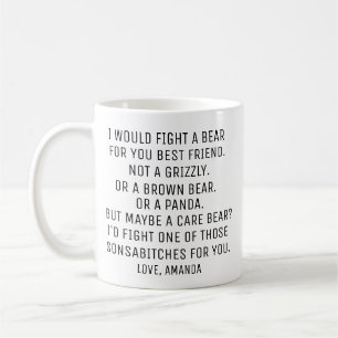 Personalisiertes Bestes Freund-Geschenk, Funny Bes Kaffeetasse