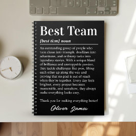 Personalisiertes Bestes Team-Dankeschön-Bürogesche Notizblock