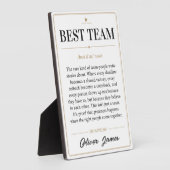 Personalisiertes Bestes Team Wörterbuch Definition Fotoplatte (Seite)