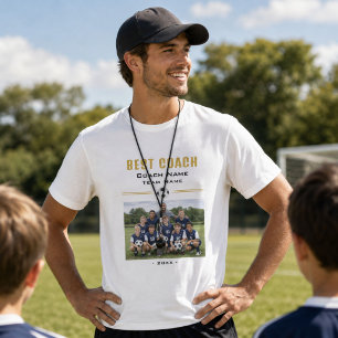 Personalisiertes Bestes Trainer-Team-Foto T-Shirt
