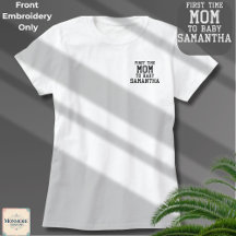 Personalisiertes besticktes T-Shirt für neue Mütte