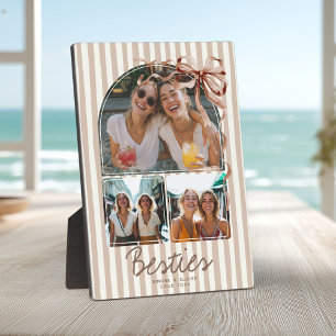 Personalisiertes Bestie-Besten-Freunde-3-Foto-Coll Fotoplatte