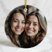 Personalisiertes Bestie-Foto Keramik Ornament