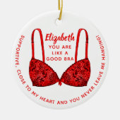 Personalisiertes Bestie-Foto Keramik Ornament (Vorne)