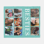Personalisiertes Bestie-Geschenk | Bester Freund Fleecedecke (Vorderseite (Horizontal))