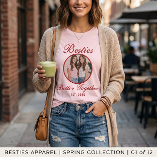  Personalisiertes Besties-Besser-Zusammen-Foto  T-Shirt