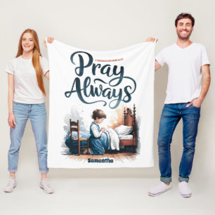 Personalisiertes Bete Immer Christliches Geschenk Fleecedecke