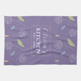 Personalisiertes, bezauberndes Blumenmuster Geschirrtuch