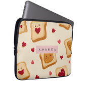 Personalisiertes, bezauberndes Toast- und Herzstei Laptopschutzhülle (Vorne Rechts)
