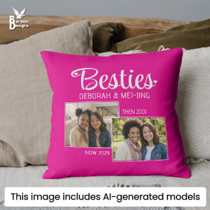 Personalisiertes BFF 2 Foto-Andenken beste Freundi Kissen