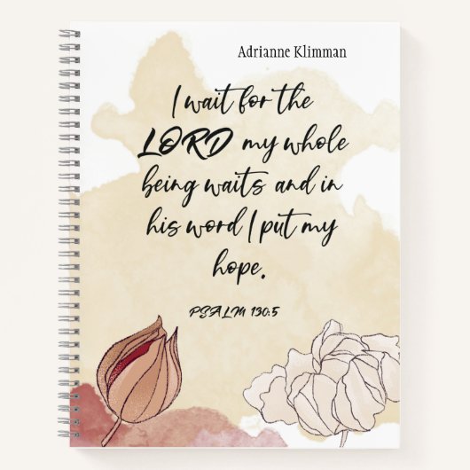 Personalisiertes Bibelverse-KunstNotebook Notizblock (Vorderseite)