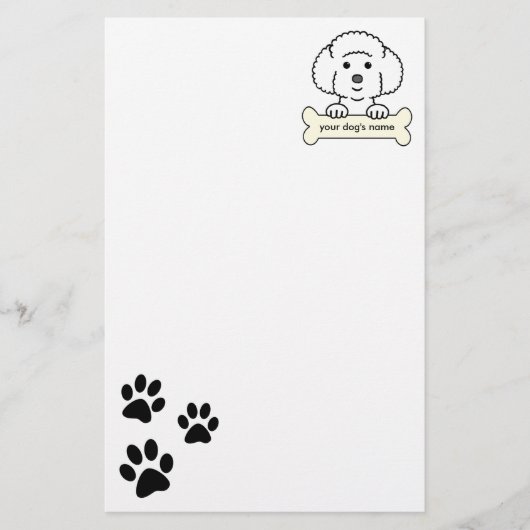 Personalisiertes Bichon Frise Briefpapier (Vorderseite)