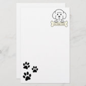 Personalisiertes Bichon Frise Briefpapier (Vorne/Hinten)
