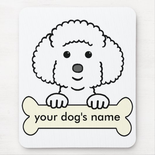 Personalisiertes Bichon Frise Mousepad (Vorne)