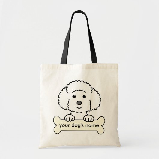 Personalisiertes Bichon Frise Tragetasche (Vorne)