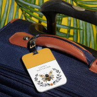 Personalisiertes Bienen-Blumen-Lorbeer