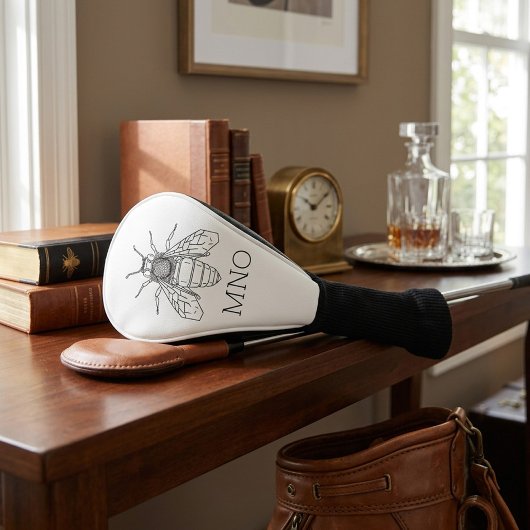 Personalisiertes Bienen-Monogramm Golf Headcover