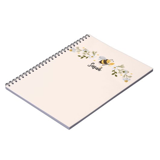 Personalisiertes Bienenname-Journal Notizblock (Linke Seite)