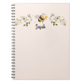 Personalisiertes Bienenname-Journal Notizblock (Vorderseite)