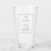 Personalisiertes Bier "BIER MINE" Glas (Rückseite)