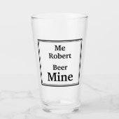 Personalisiertes Bier "BIER MINE" Glas (Vorderseite)