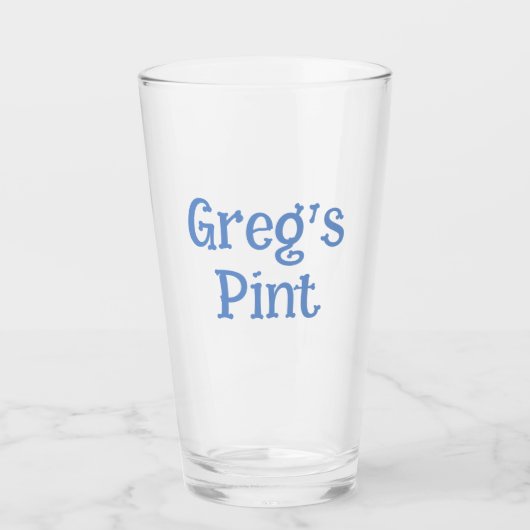 Personalisiertes Bier Glass-Geschenk für Ihn oder Glas (Vorderseite)