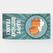 Personalisiertes Bier Happy Birthday Banner (Horizontal)
