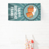 Personalisiertes Bier Happy Birthday Banner (InSitu)