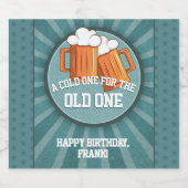 Personalisiertes Bier Happy Birthday Bierflaschenetikett (Einzelnes Label)