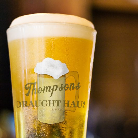 Personalisiertes Bier Retro Glas
