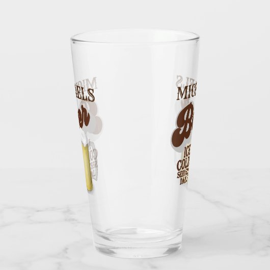 Personalisiertes Bier Retro-Glas Glas (Links)