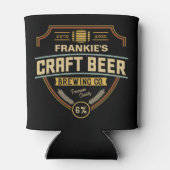 Personalisiertes Bieretikett Brauunternehmen Bar Dosenkühler (Rückseite)