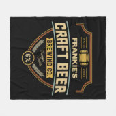 Personalisiertes Bieretikett Brauunternehmen Bar Fleecedecke (Vorderseite (Horizontal))