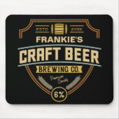 Personalisiertes Bieretikett Brauunternehmen Bar Mousepad (Vorne)