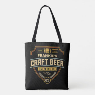 Personalisiertes Bieretikett Brauunternehmen Bar Tasche