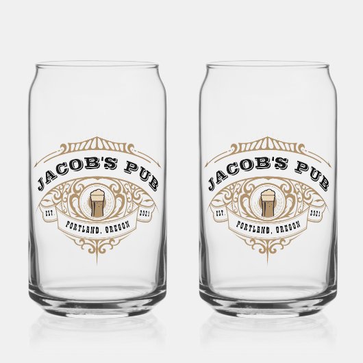 Personalisiertes Bierglas Dosenglas (Vorderseite)