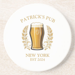 Personalisiertes Bierglas mit Individuelle Name Getränkeuntersetzer