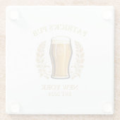 Personalisiertes Bierglas mit Individuelle Name Glasuntersetzer (Rückseite)