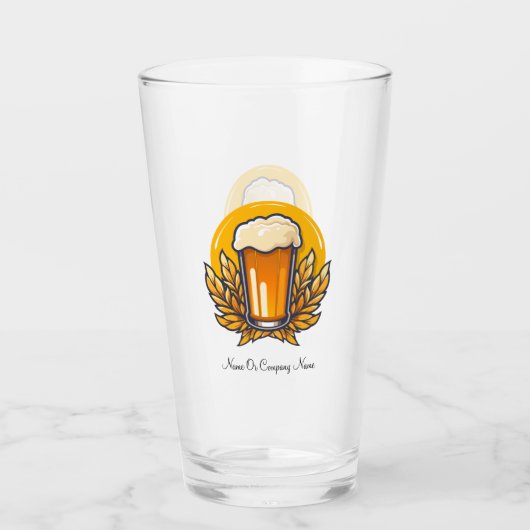 Personalisiertes Bierglas mit Name Glas (Vorderseite)