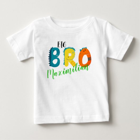 Personalisiertes BIG BRO Baby T-shirt (Vorderseite)
