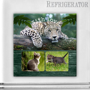 Personalisiertes Big Cat Your Animal Fotos Magnet