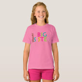 Personalisiertes Big Sister Girls Ringer Tee Shirt (Vorne ganz)