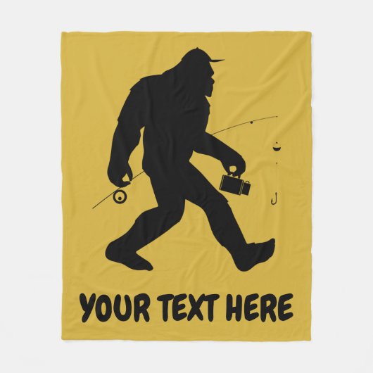Personalisiertes Bigfoot Sasquatch Angellotsen Fleecedecke (Vorderseite)