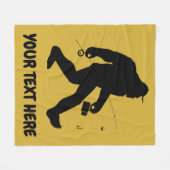 Personalisiertes Bigfoot Sasquatch Angellotsen Fleecedecke (Vorderseite (Horizontal))